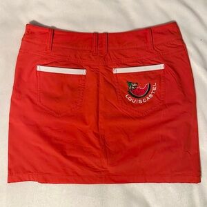LOUIS CASTEL Womens Skort 6 Red Golf Athleisure Athletic Watermelon Preppy 28”